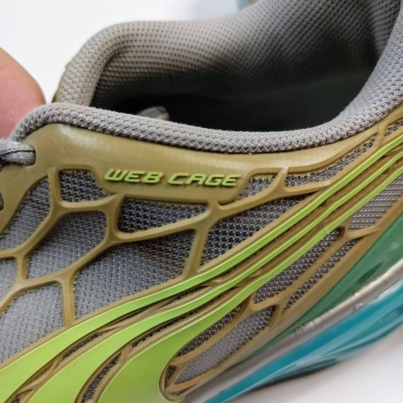 PUMA Womens Running Shoes Sneakers Sz 8 BioWeb Elite‎ WebCage Gray Blue Green - Picture 9 of 11